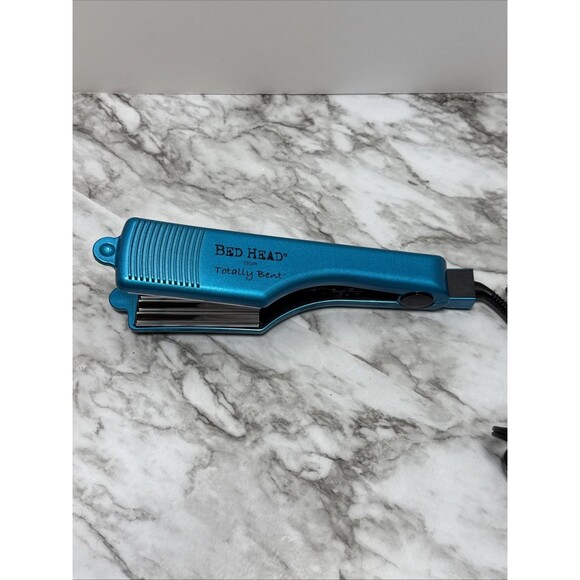 Hair Crimper Bed Head Totally Bent 2” Inch Chrome Blue BH307 Tested - Picture 1 of 7